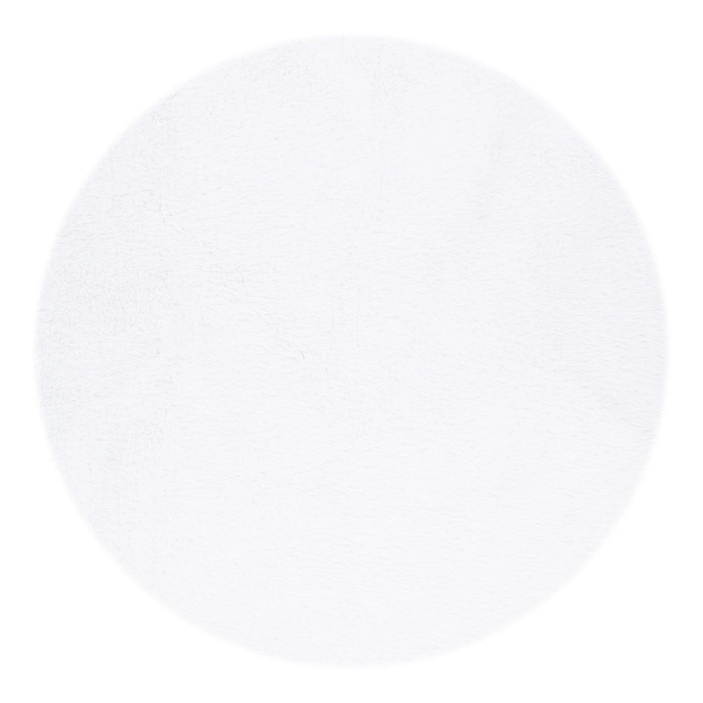 Lyla Machine Washable Shaggy White Round Rug